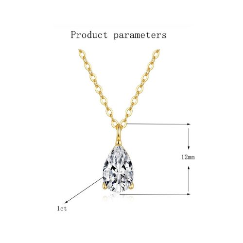Water Drop Pear-shaped Necklace-18K Gold