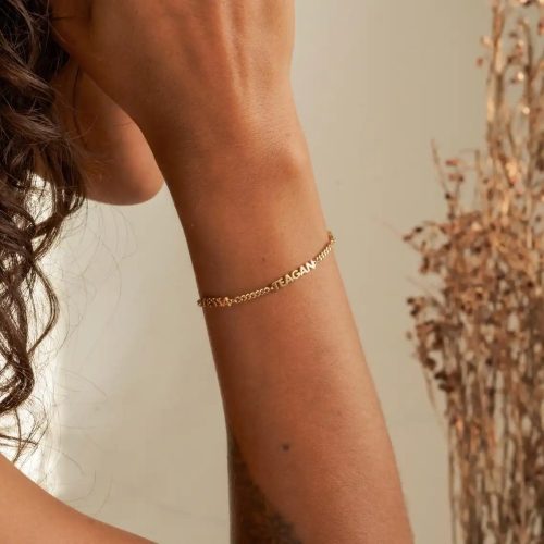 Couple Custom Letter Bracelet -18K Gold